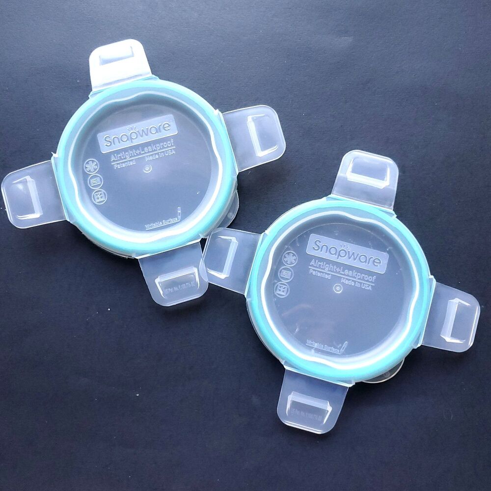 Snapware Storage 4" Round Leakproof Replacement Lids Lot of 2